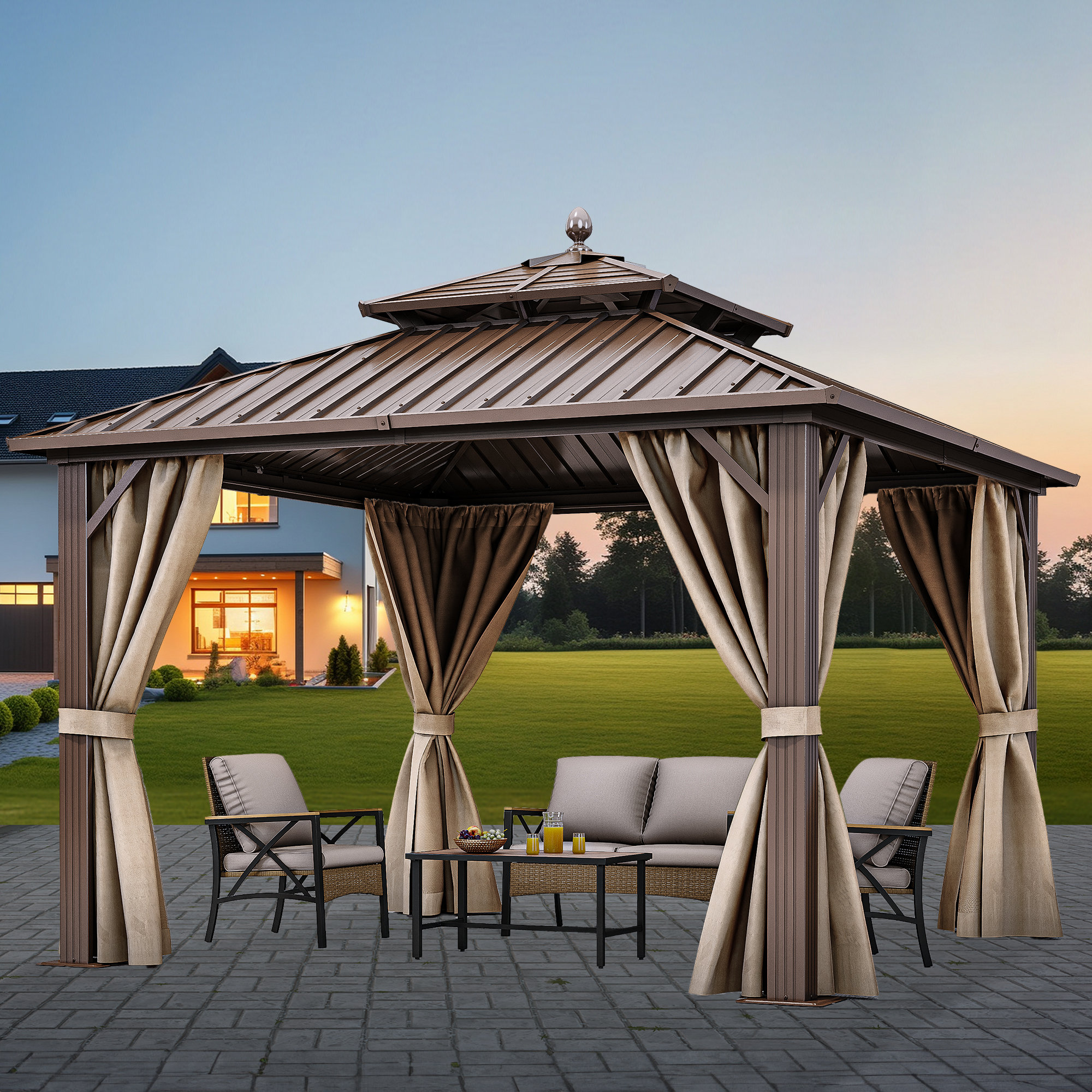 Balconera Ft W X Ft D Aluminum Patio Gazebo Wayfair